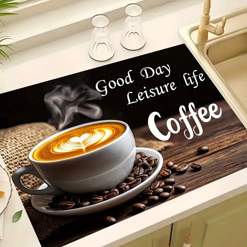 Classic Coffee Design Dish Dry - đánh giá và giá Bar Mat Rubber